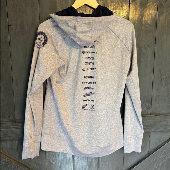 Team Zoot 2020 LS Full-zip Gray Hoodie with Blue Green Accents Women’s Medium - Picture 2 of 5